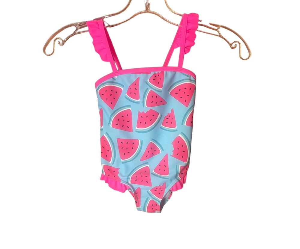 Shein Watermelon Print One Piece Swimsuit Sz (90) 24 months